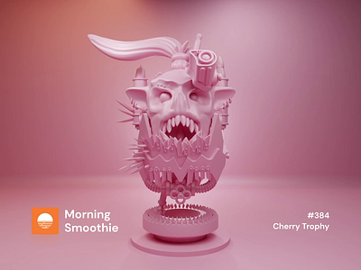 Cherry Trophy 3d 3d animation 3d animation studio 3d art 3dartwork animated animation blender blender3d diorama illustration isometric isometric design isometric illustration low poly orc ork turntable warhammer warhammer40k