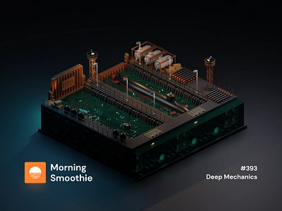 Deep Mechanics 3d 3d art blender blender3d diorama illustration isometric isometric design isometric illustration low poly marine marine life marines night ocean port portal sea submarine torpedo