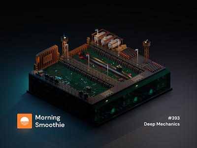 Deep Mechanics 3d 3d art blender blender3d diorama illustration isometric isometric design isometric illustration low poly marine marine life marines night ocean port portal sea submarine torpedo