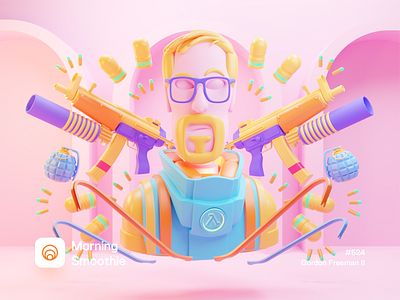 Gordon Freeman II 3d 3d art blender blender3d candy character character design characterdesign colorful diorama gaming gordon half life illustration isometric isometric design isometric illustration low poly