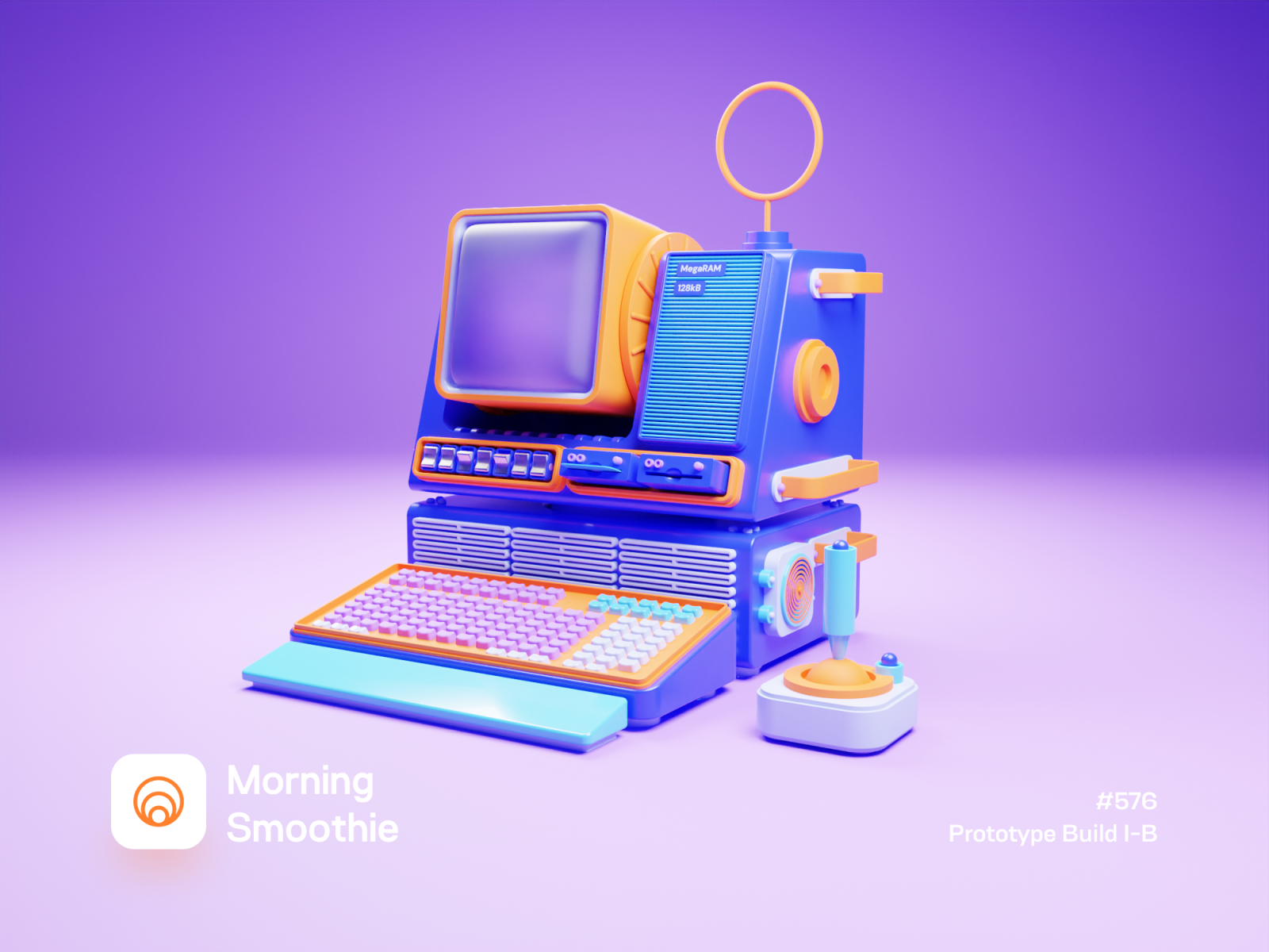 Prototype Build I-B 3d 3d art 3d artist 3d artwork 3d illustrator 3d modeling blender blender3d computer computer art computers diorama illustration isometric isometric design isometric illustration low poly pc retro retrowave