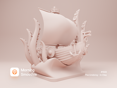 The Undoing - In Clay 3d 3d art ancient blender blender3d clay clay render clayrender cthulhu diorama illustration isometric isometric design isometric illustration kraken low poly old ship tentacle viking