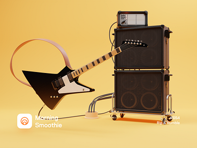 Rip & Rumble 3d 3d artwork 3d illustration amp amplifier blender blender3d concert diorama guitar guitarist guitars illustration isometric isometric illustration live music music app music player musician