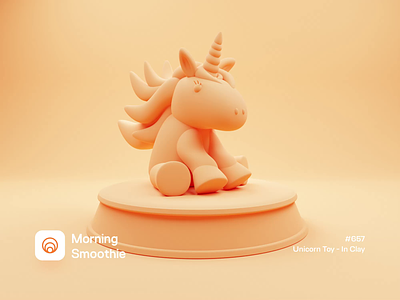 Unicorn Toy - In Clay 3d 3d animation animated animation blender blender3d childrens toy clay clay render clayrender cute cute toy diorama illustration isometric isometric illustration toy unicorn