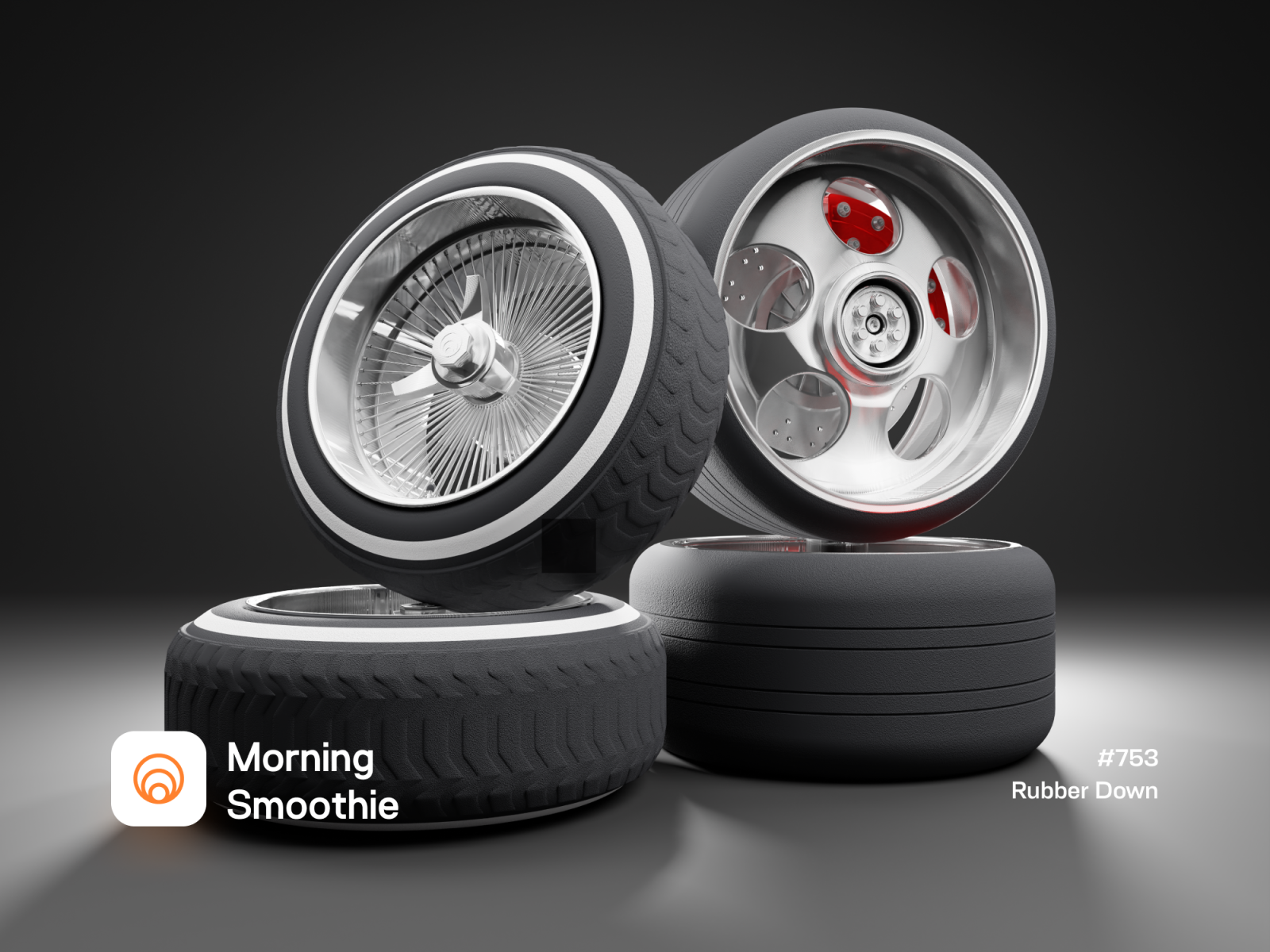 Rubber Down 3d auto automotive blender blender3d car illustration isometric isometric illustration lowrider rim wheel