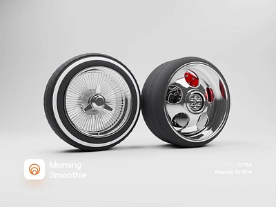 Bounce To Win 3d 3d animation animated animation auto automotive blender blender3d car diorama illustration isometric isometric illustration mechanic mechanical metal rim wheel