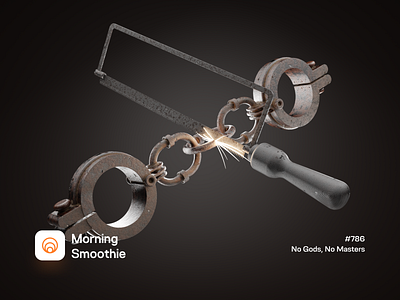 No Gods, No Masters 3d arrest arrested blender blender3d cuff design diorama handcuff illustration isometric isometric illustration metal metal saw prison prisoner rust saw tool tools