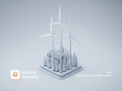 What Becomes of Wind - In Clay 3d blender blender3d clay clayrender diorama electricity green green energy illustration isometric isometric illustration nature power resource sustainability wind wind power windmill