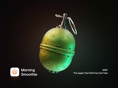The Apple That Fell From the Tree 3d 3d animation animated animation blender blender3d danger dangerous explosive game gaming grenade illustration isometric item pin videogame