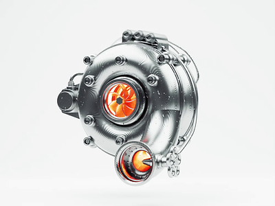 Billet Turbo 3d 3d animation animated auto automotive blender blender3d car engine illustration mech mechanical spin turbo turbocharged vehicle
