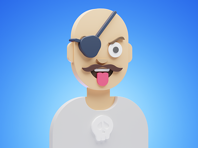 Avatar One 3d avatar blender blender3d character flat illustration isometric pfp profile profile pic