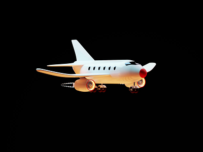 360 No Scope 3d airplane animated animation blender blender3d dark flight fly illustration isometric night plane ticket travel travelling