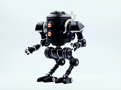 Old Friend II 3d 3d animation animated animation blender blender3d bot illustration isometric mech mechanical robot