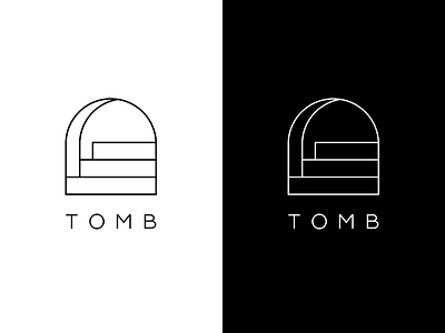 Tomb. 2d black branding clean design icon illustration line logo typography vector