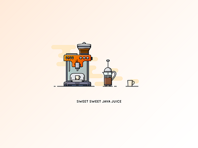 Coffee And Sh*t 2d clean coffee coffee bean coffeemaker illustration line minimal morning motivation mug vector