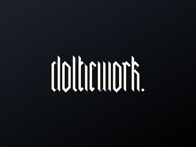 Do the work. 2d branding clean dark dark background design detailed goth gothic grain high contrast highcontrast letters letterwork minimal typography vector