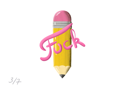 F*CK apple drawing handdrawn illustration minimal pen procreate typography