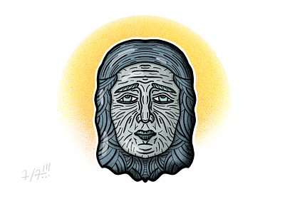 Blessed christ drawing face handdrawn lineart procreate procreate app religious