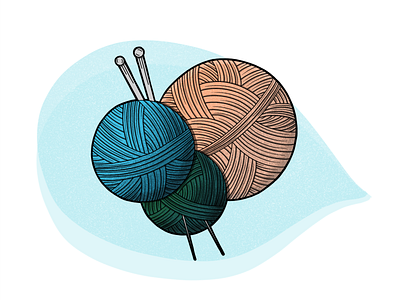 Knitwork handdrawn illustration knit knitting procreate procreate app yarn yarnpunk