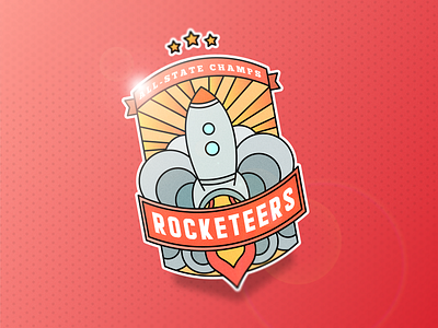 Behold the Rocketeers 2d illustration logo logo design sports sports logo vector