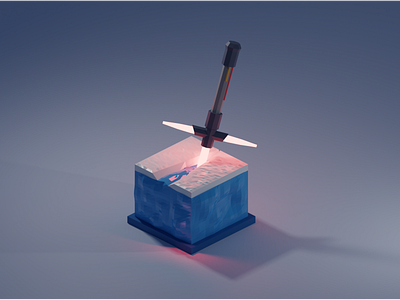 Heat On Hoth 3d 3d art blender blender3d hoth ice kyloren lightsabers lowpoly lowpolyart star wars water