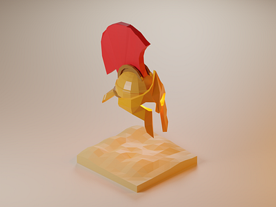 Spartan Helmet 3d blender3d helmet isometric isometric design isometric illustration lowpoly lowpolyart spartan