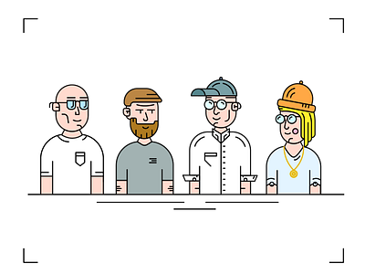 Bunch of Developers 2d branding character design characters clean comic design developer illustration line man management minimal vector woman