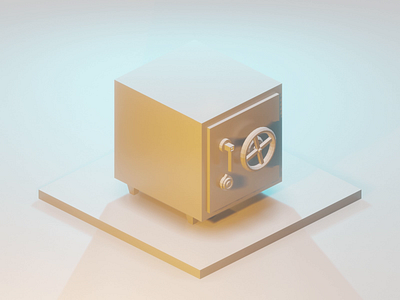 Safe Animated 3d 3d animation 3d art animated design diorama gold isometric isometric design isometric illustration locked low poly safe wealth