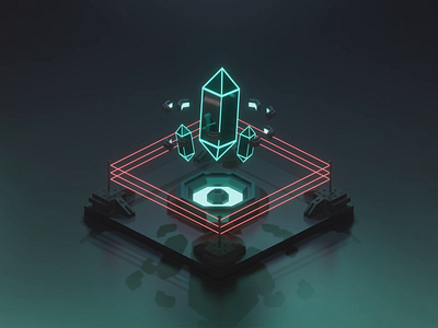Suspended in Animation 3d 3d animation 3d art blender blender3d diorama isometric isometric design isometric illustration low poly sci fi scifi