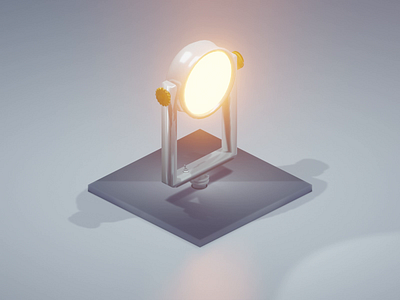 Spinning floodlight 3d 3d animation 3d art animated animation blender blender3d desk lamp illustration isometric isometric design isometric illustration lamp light low poly