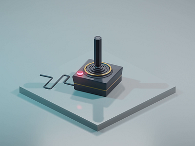 In the Zone! 3d 3d animation 3d art animated animation atari blender blender3d controller diorama gaming illustration isometric isometric design isometric illustration low poly video game
