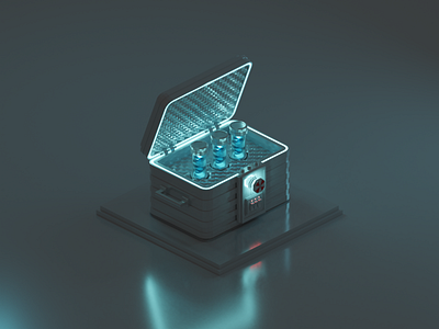 T-Virus 3d 3d art blender blender3d diorama horror illustration isometric isometric design isometric illustration low poly resident evil science survival survive technology umbrella video game video game art video games