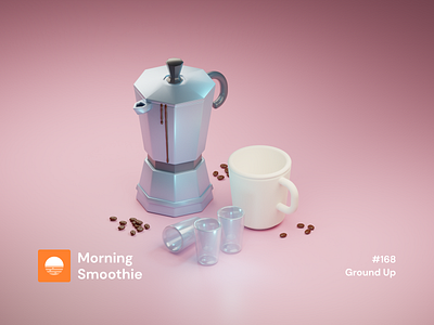 Ground Up 3d 3d art blender blender3d coffee coffee bean coffee cup coffee shop diorama espresso illustration isometric isometric design isometric illustration low poly mug