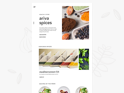 Spice Branding Homepage branding design homepage typography ui web