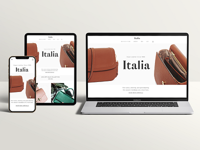 Luxury Handbag Homepage Concept