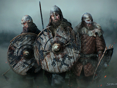Life is Feudal - Shieldmen game gamedev illustration shields vikings warriors
