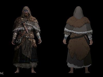 Life is Feudal - Priests Concept Art 1 character character art character design concept art costume costume design fantasy game art medieval monk outfit priest