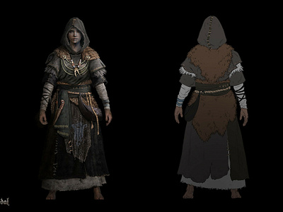 Life is Feudal - Priests Concept Art 2 character character art character design concept art costume costume design fantasy game art medieval monk outfit priest