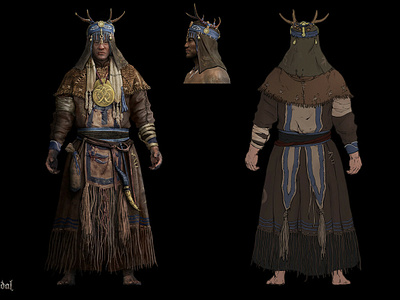 Life is Feudal - Priests Concept Art 3 character character art character design concept art costume costume design fantasy game art medieval monk outfit priest
