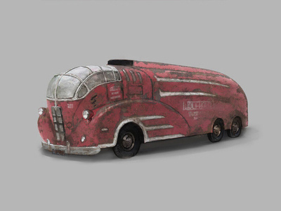 Agony of War Concept Truck concept art dieselpunk fps game art retro car retrofuturism shooter truck war