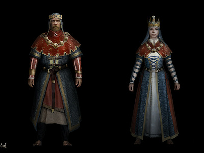 Life is Feudal - Kings 3 character character art character design concept art costume costume design fantasy game art king medieval outfit
