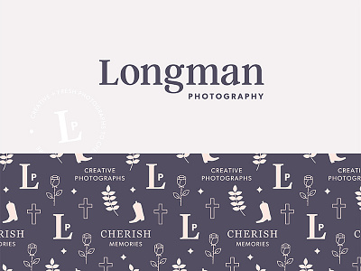 Longman Photography branding design logo pattern visual brand