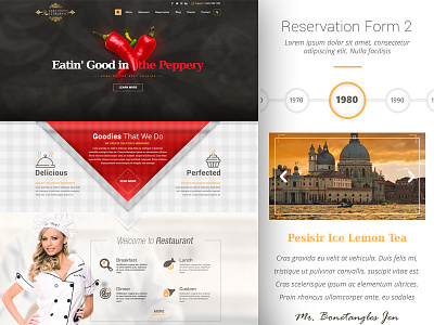 Restaurant Theme cafe creative fastfood interface reservation restaurant