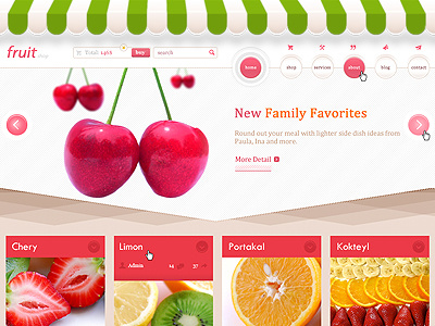 Fruit Shop clean creative e commerce lifestyle minimal online store opencart psd shop template wordpress