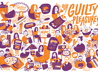 Guilty Pleasures art design food illustration illustrator vector
