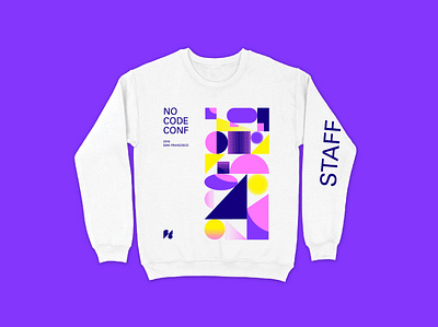 No Code Conf Shirt And Signage brand identity branding conference design designer shirt signage typography