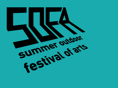 SOFA aka Summer Outdoor Festival of the Arts am design studio andreea marciuc architecture art event branding event festival folded logo logo logotype typography