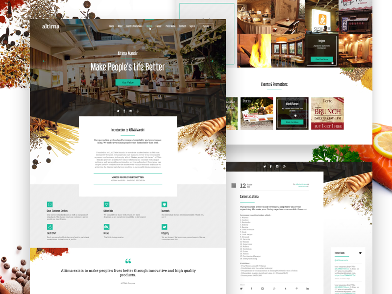 Restaurant Company Profile by Gugun Gunawan on Dribbble