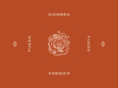Siembra Fuego animal brand branding buenos aires clothes colombia crocodile energy fire fuego illustration lake logo moon nature seed siembra sun tibet water