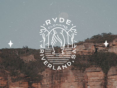 RYDE australia beach brand branding cactus clothing brand logo mockup renmark riverland skate south australia stamp summer surfing water